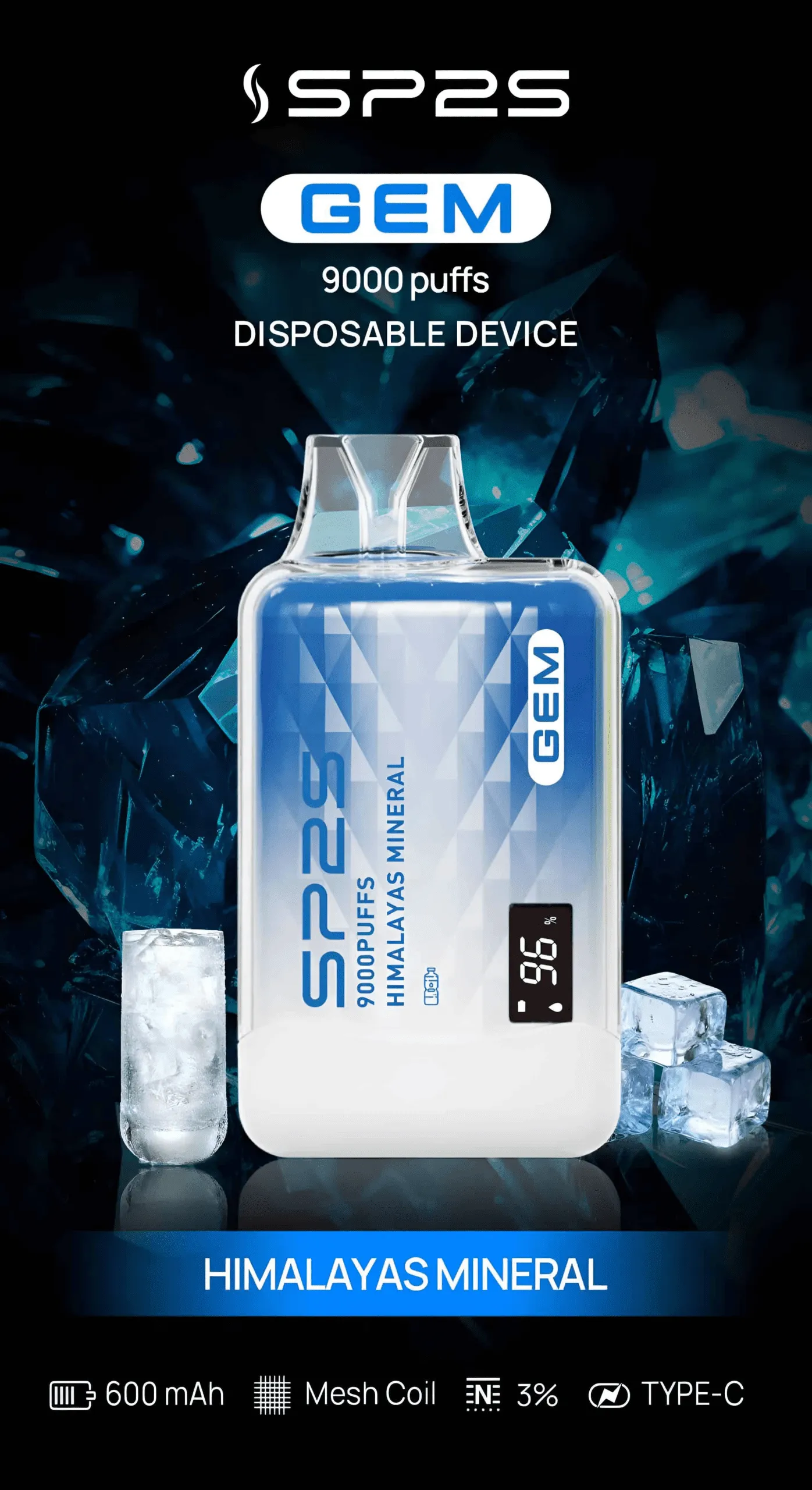 SP2S思博瑞 GEM 拋棄式電子煙 9000口